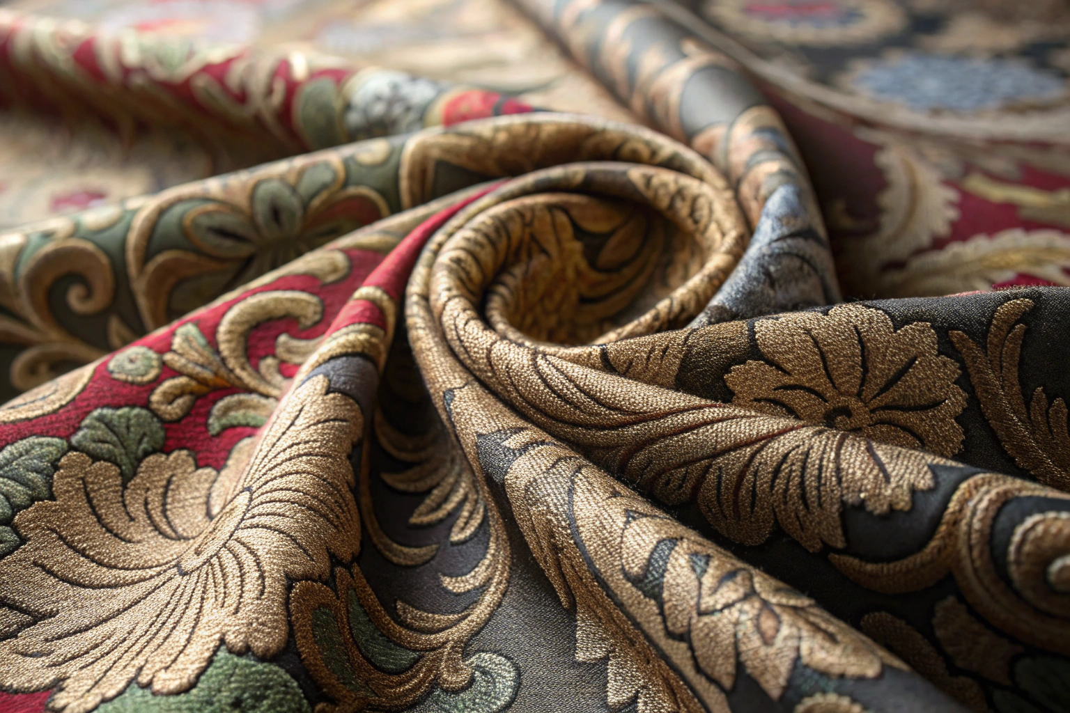 Luxury fashion fabrics with premium textures and finishes